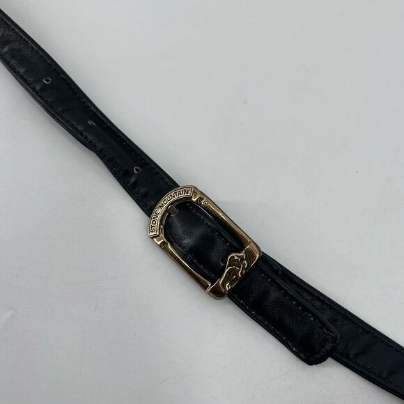 Stone Mountain Women's Sling Bag Shoulder Leather Vintage brass Hardware Black - Picture 9 of 14